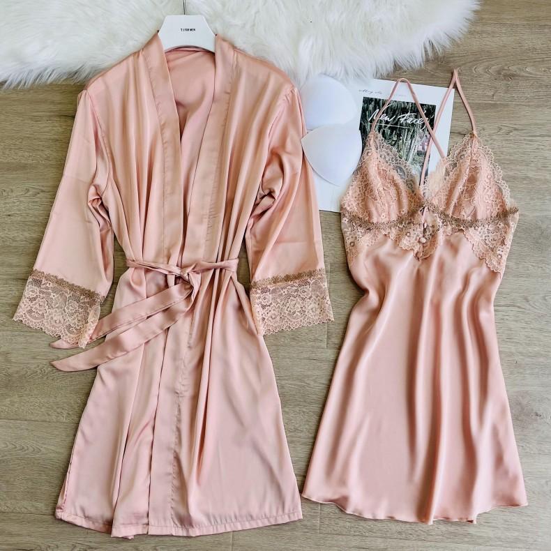 

Летний сексуальный комплект из двух частей для женщин, кимоно, банный халат, кружевная пижама, свободная домашняя одежда из вискозы, повседневная одежда M