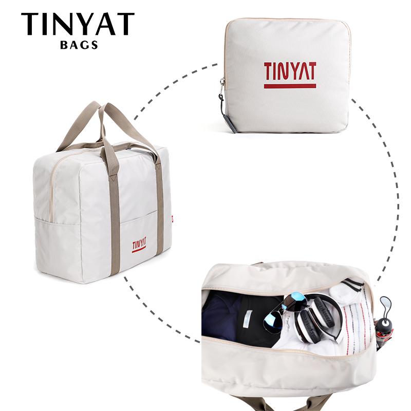 TINYAT Women Travel Bag Hard Fold Luggage Bag Clothing Business Bag Men Storage Bag Carry On Hanging Suitcase Light Garment Bag