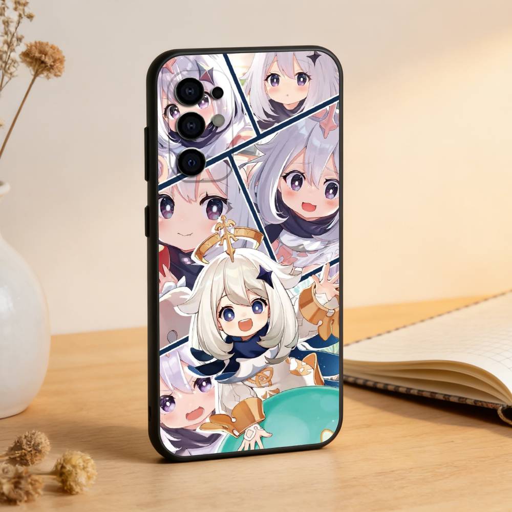G-Genshin Impact P-Paimon Phone Case For Samsung S25,S24,S21,S22,S23,S30,Ultra,S20,Plus,Fe,Soft Silicone Black Cover