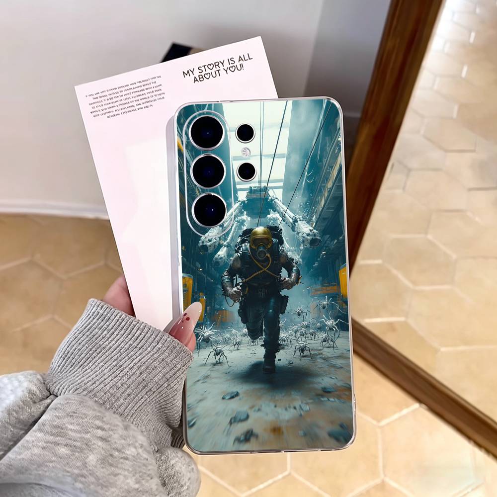 HOT GAME A-ARC Raiders Phone Case For Samsung S25,S24,S21,S22,S23,S30,Ultra,S20,Plus,Fe,Note,10,9,5G Transparent Cover