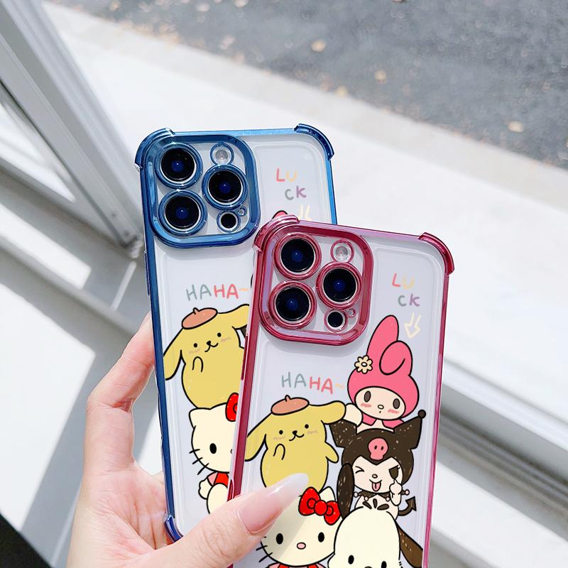Happy Sanrio Kuromi Hello Kitty Melody Case For Samsung Galaxy S26 Ultra 5G S25 FE S24 S23 S22 Ultra Plus A57 5G Pochacco Cover
