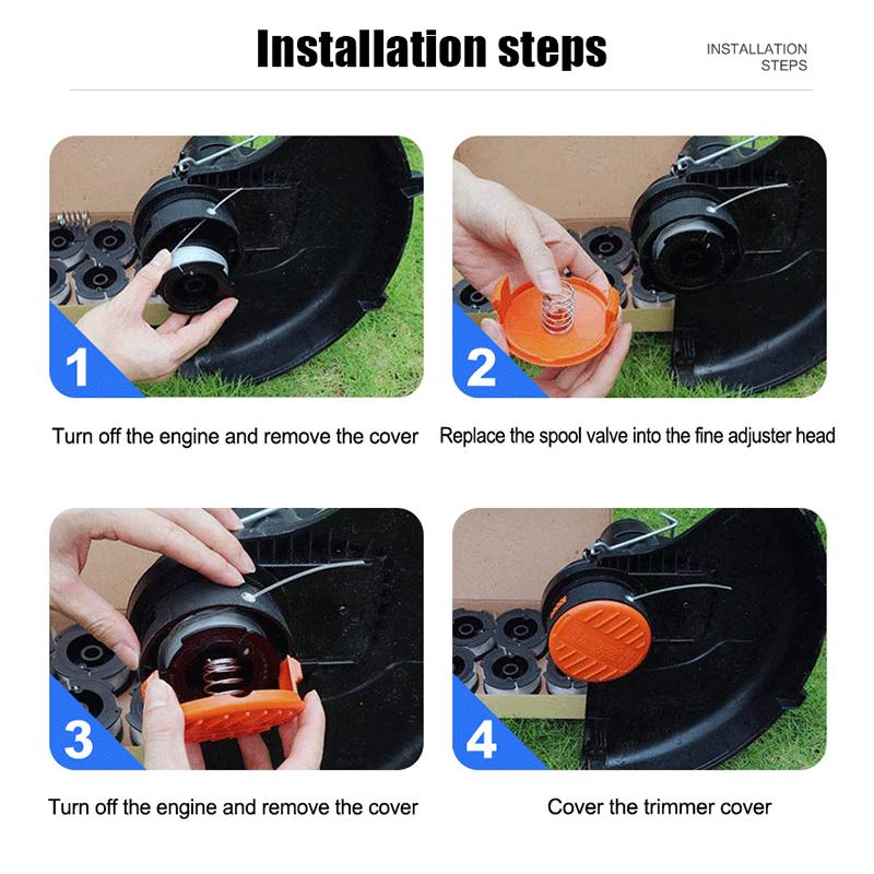 Pokrywka szpulki trymera Sprężyna Do Black Decker Af-100-3Zp Szpulka Bezprzewodowy Trymer Do Trawy Ostrze Tnące Akcesoria Do Kosiarki Część