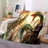 Chinesischer Drache, weicher Plüsch, Sofabett-Überwurf, Cartoon-Motiv, moderner Flanell-Deckenbezug, bedruckt, Bettdecke, Geschenk, Picknick-Decken