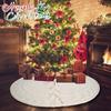Adjustable Size Christmas Tree Base Rings Handmade White Tree Skirt Elegant Tree Stadn Skirt for Festival Decors