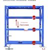 Mobile Multi-Tier Storage Rack with Wheels - Light To Medium-Duty Warehouse Shelving