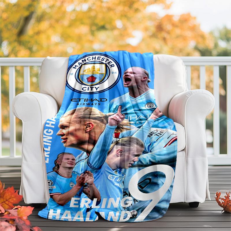 1pc Haaland13 Theme Blanket - Digital Print, Polyester, Cozy for All Seasons, Perfect for Outdoor, and Travel