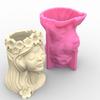 Wreath Girls Pen Holder Pot Silicone Mold Epoxy Resin Mold Table Ornament Mold