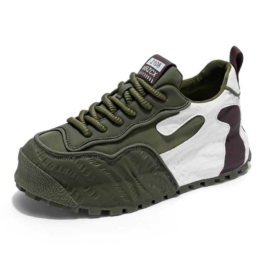 New Men's Casual Sports Shoes Thick Sole Through Leather Increase High Quality Non-slip Large Size Walking Loafer Men's Shoes