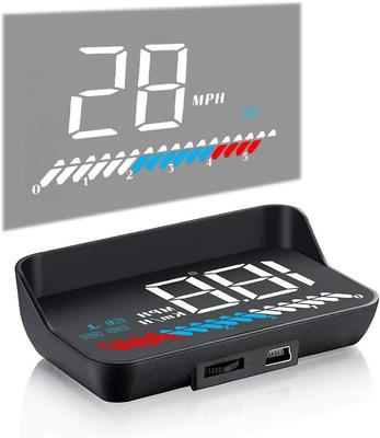 NikoMaku HUD Display OBD2 and GPS Simultaneous Japanese Instruction Aftermarket Windshield Speed Overspeed Warning Head-Up M7, Support, Tachometer,