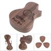 Wood Pick Storage Box Rotating Open Guitar Plectrums Cases Box Light Weight Portable Guitar Pick Holder Enduring