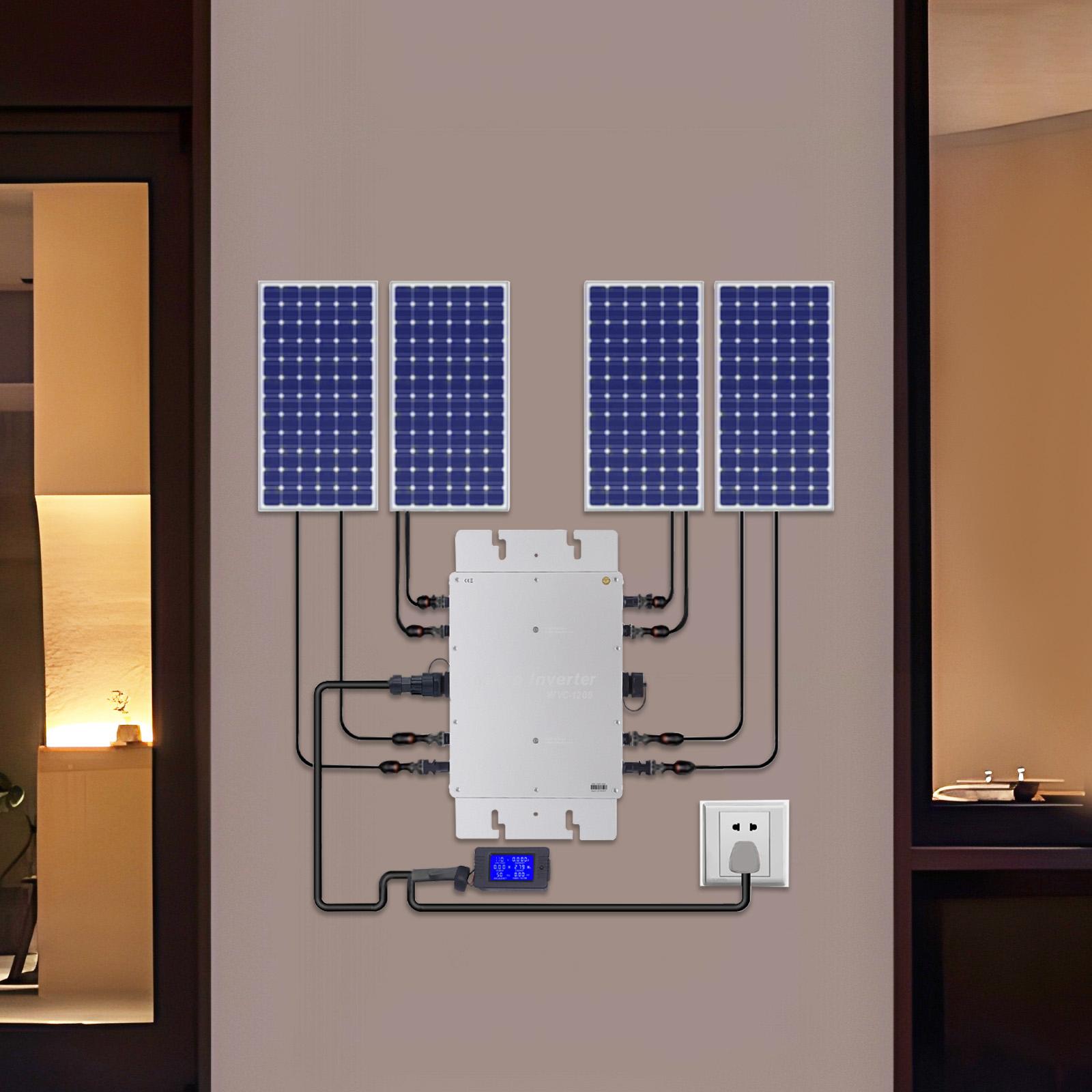 1200W Solar Grid Tie Inverter, Aluminium Alloy Housing Solar Power Inverter, Stable Performance Solar Panel Matching Inverter