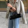 Fashion Pu Leather Shoulder Bags Vintage Ladies Solid Color Hand-Held Underarm Bags Casual Large Capacity Women'S Handbags Quality