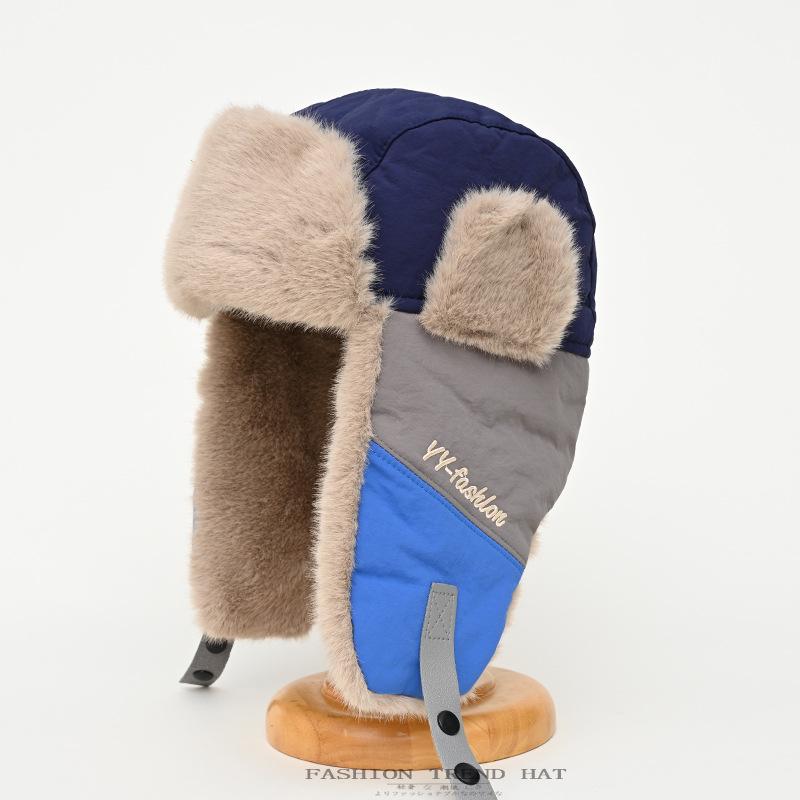 Thunderhead Cap Men's Fall and Winter Warm Cotton Cap Children's Mask Cap Plush Ear Protection Cycling Cap Europe and The United States