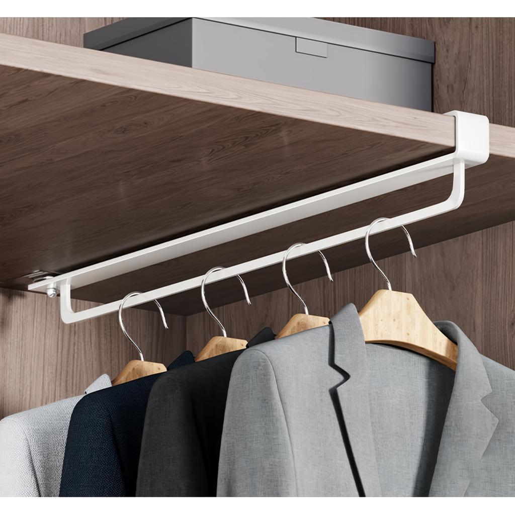 Space-saving Wardrobe Pants Hanger, Large-capacity Hanging Rack,Non-slip Multi-functional Clothing Storage Rack,Easy to Install