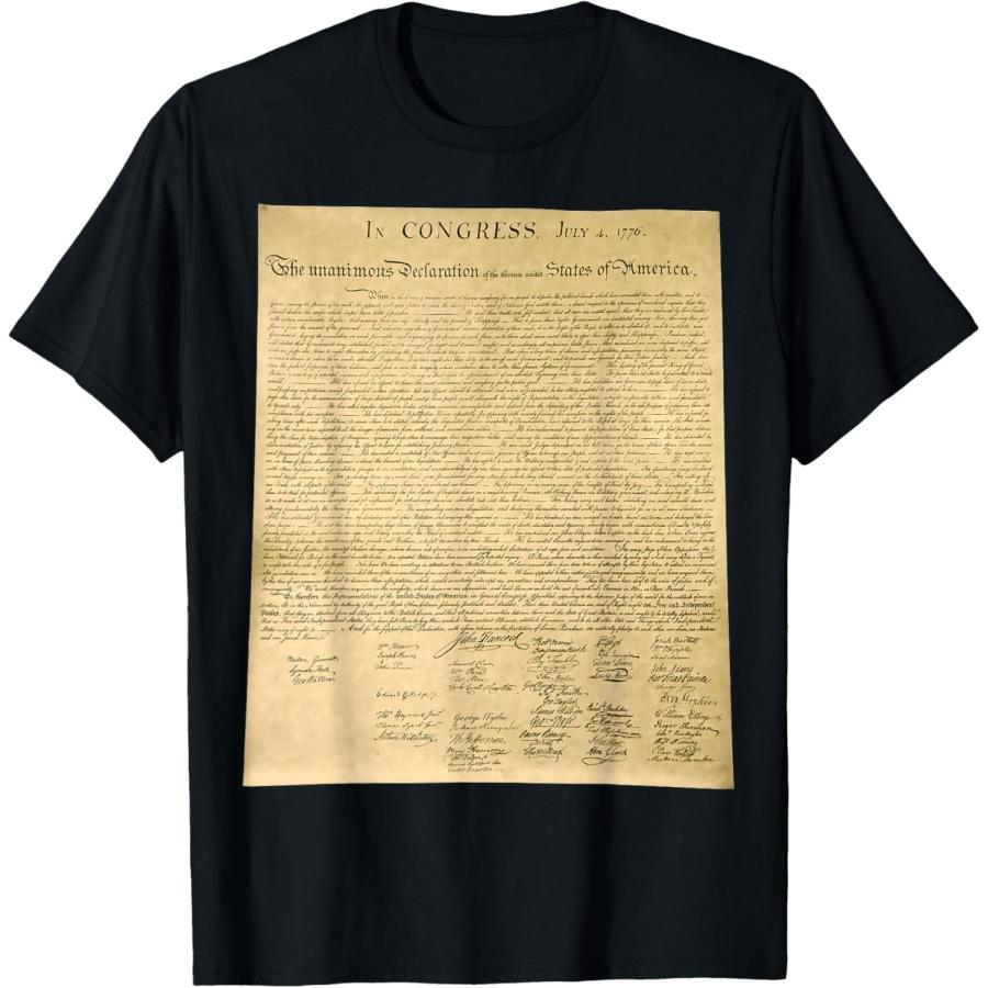 Declaration of Independence Shirt 1776 Liberty USA Graphic T-Shirt XXXXXL