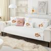 Sofa Cushion Solid Color Plush Cushion  Autumn and Winter New High-grade Sense Thickened Non-slip Sofa Cover Cover Cloth