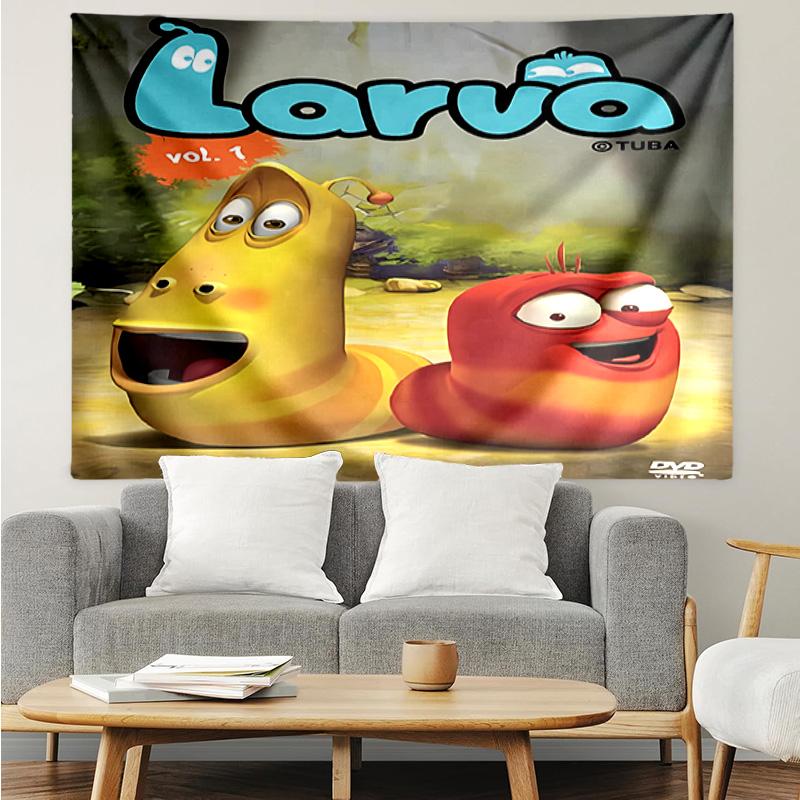 Larva Tapestry for Bedroom Aesthetic Classroom Tapestries Wall Hanging for Living Room Dorm Office,Ideal Creative Gift
