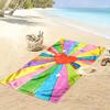 Colorful Heart with Starburst Pattern Beach Towel Quick-drying for Travel Outdoor Sports Jogging Beach and Swimming