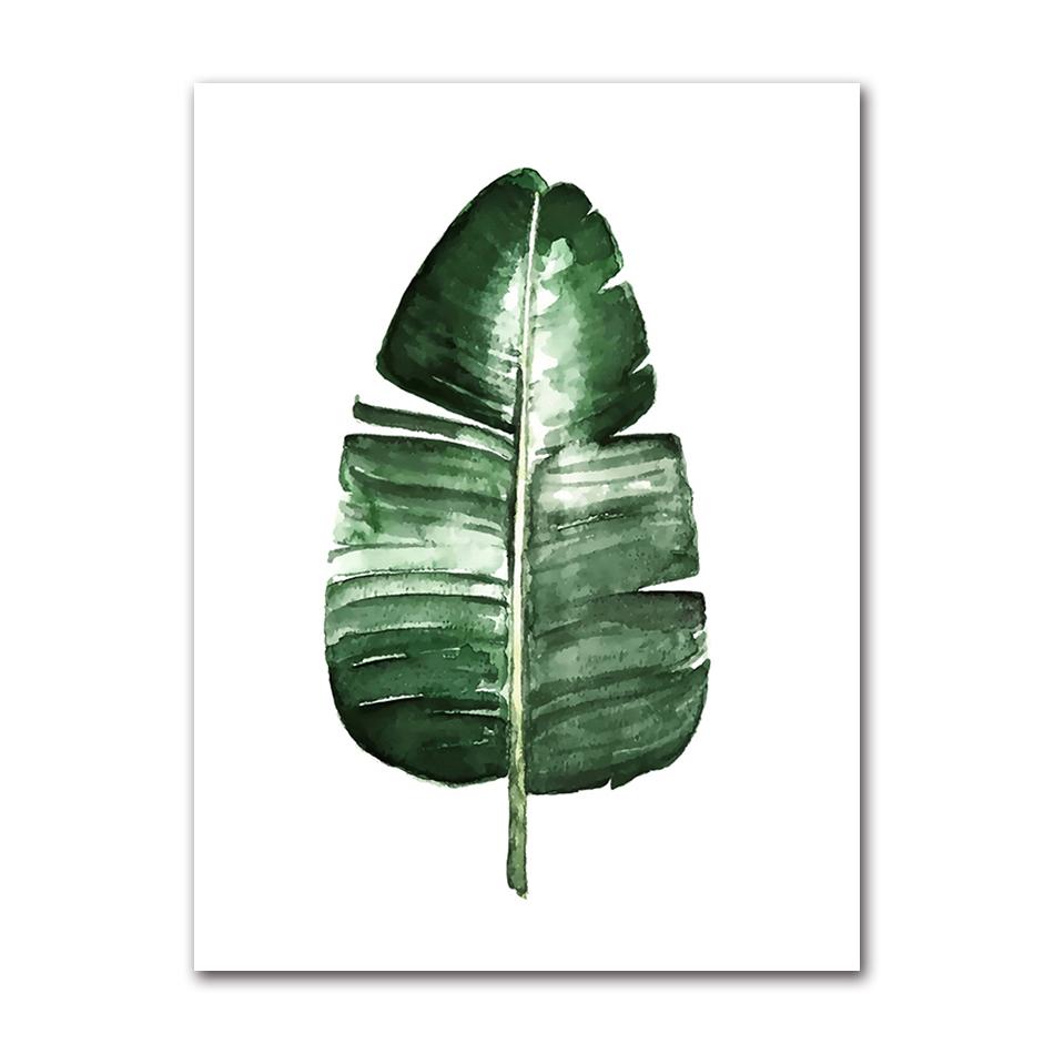 Picture Wall Art Canvas Paintings Home Decoration Nordic Art Tropical Plants Scandinavian Poster Green Leaves Decorative