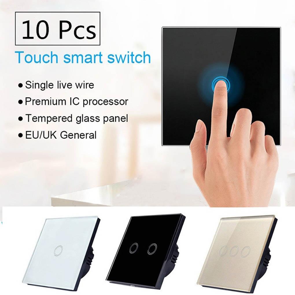 WIFI Smart Wall Light Panel 3 Gang Screen Wireless Switch APP Remote