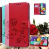 Flower Flip Leather Case For Samsung Galaxy A51 A71 A81 A91 A70 A50 A30 A40 A20 A10 A20E Soft Cover