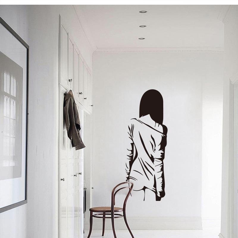 Autocolant de perete creativ sexy fată living dormitor decor de fundal Mural Art tapet decor acasă autocolante individualitate