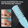 1Set Portable Manual Nose Hair Removal Kit for Men and Women, Washable 360 Degree Rotary Nose Hair Trimmer