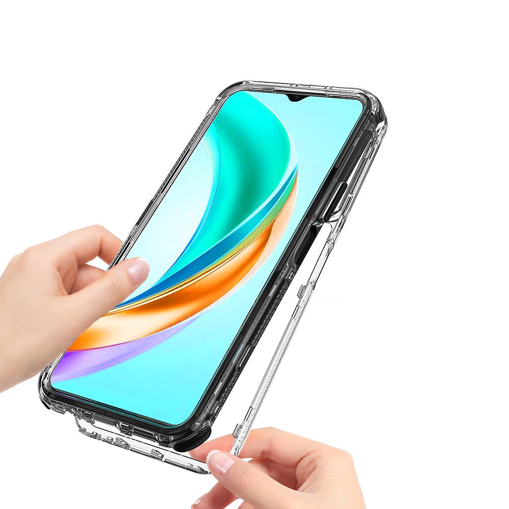4 Colors Fit Honor X6B Phone Case, 3 In 1 Airbag Corners Shockproof Clear Bumper Protective Cover For Honor X6C