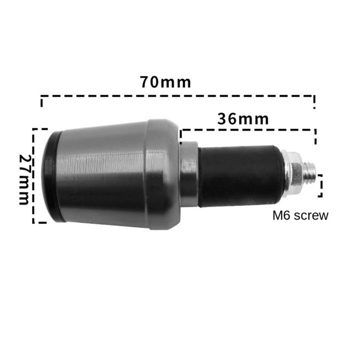 Pesi / tappi manubrio Tourtecs LE5 per moto manubrio universale grigio