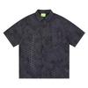 DRIPX Japanese Retro Jacquard Hollow Short-sleeved Shirts Summer Handsome Casual Loose Half-sleeved Shirt Tops Male Clothes