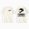 Unisexs Unisexs Rundhals T-Shirt Shoei Premium Helme Rennlogo Kurzarm Vintage Motorrad Streetwear Lässiges T-Shirt