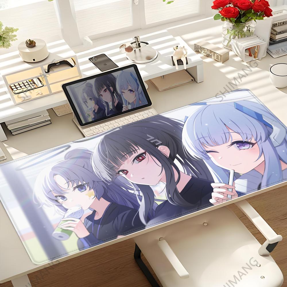 Cartoon Game Blue Archive Mousepad Hd Printing Computer Gamers Locking Edge Nonslip Mouse Pad Xxl90x40cm Keyboard Pc Desk Pad
