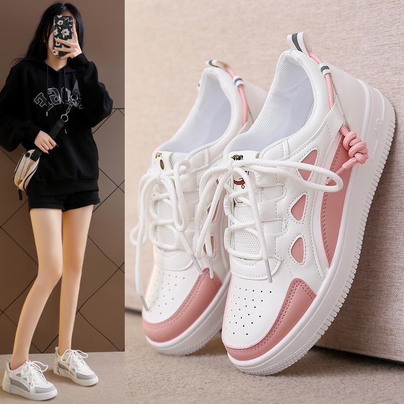 Muffin Platform Casual Sports Style Little White Shoes Women's Summer 2024 New Fashion Versatile Student Running Board Shoes