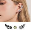Lightweight Comfortable Star Angel Wing Studs Earrings Stylish Ear Accessories for Daily Wear Travel and Gifting