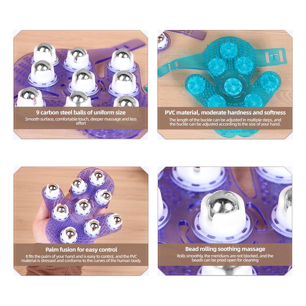 Kūno masažas su ritininiu kamuoliuku pirštinės, malšinantis raumenų skausmą, atpalaiduojantis anticeliulitinis masažuoklis rankoms, kaklui, pečiams, sėdmenims, sveikatos priežiūrai