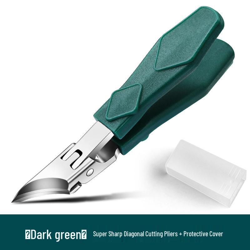 Large Anti-Splash Slanted Edge Nail Clippers for Precise Trimming