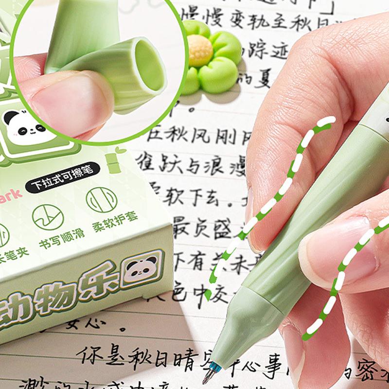 4 Stück Kawaii Cartoon Radierbare Gelstifte Niedliche Druck-Neutralstifte Schreiben Glatte Stifte Studenten Schreibwaren Bürobedarf