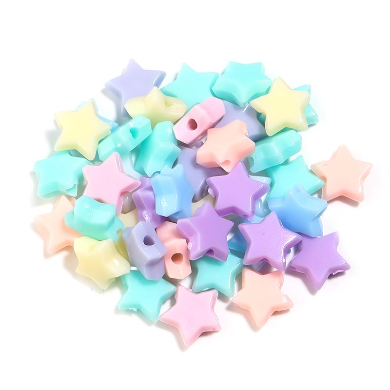 50-100 Stück/Los Mischfarbe Acrylperlen Schmetterling Blume Stern Lose Perlen Meeresbewohner Perlen Für Schmuckherstellung DIY Zubehör