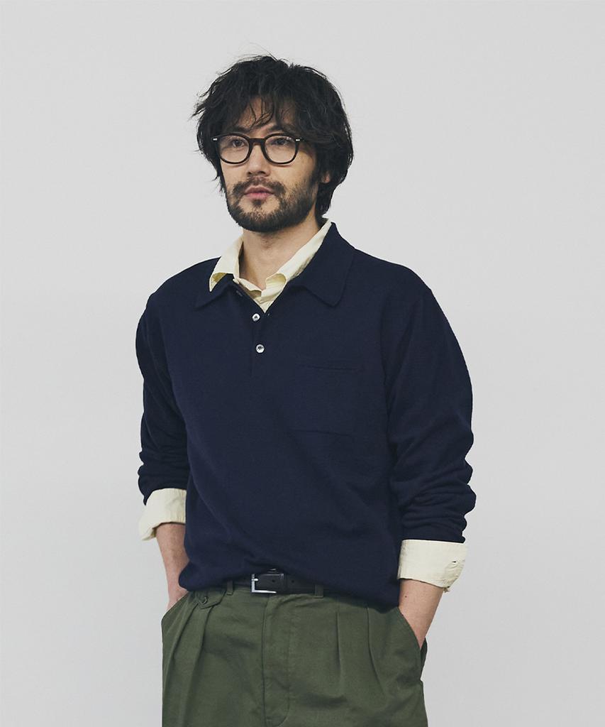 Geonjiulleunseu Cashmere Blend Pocket Collar Knit - Navy