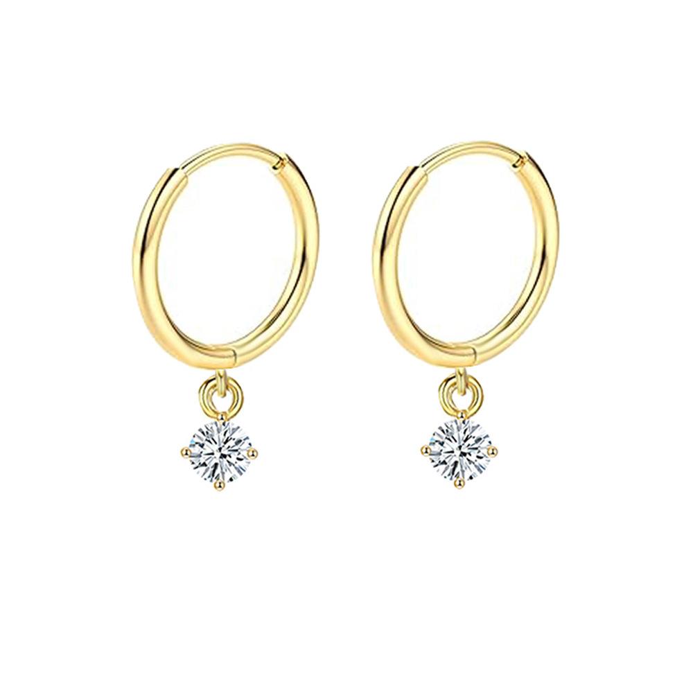 Stainless Steel Ear Barbels Ear Ring Star and Moon Ear Hoops Versatile Ear Pinning Accessories