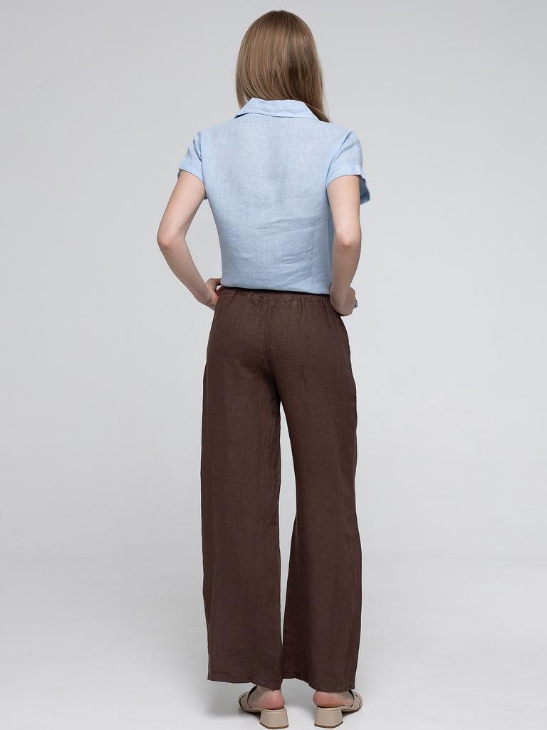 WOMEN' LINEN WIDE LEG TROUSERS