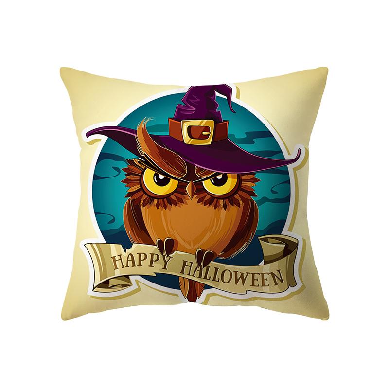Devil Pumpkin Throw Pillow Cover Halloween Theme Throw Pillow Cover Sofa Chair Bed Cushion Cover Home Decor