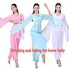 White Chiffon Flowy Yoga Top: Sleeved Dance Rhythm Modal for Performance and Spirit.