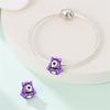 Charms Original Copper Plated Purple Cute Pet Beads Fit Bracelet Diy Fine Gift Women Delicate Jewelry Accessory