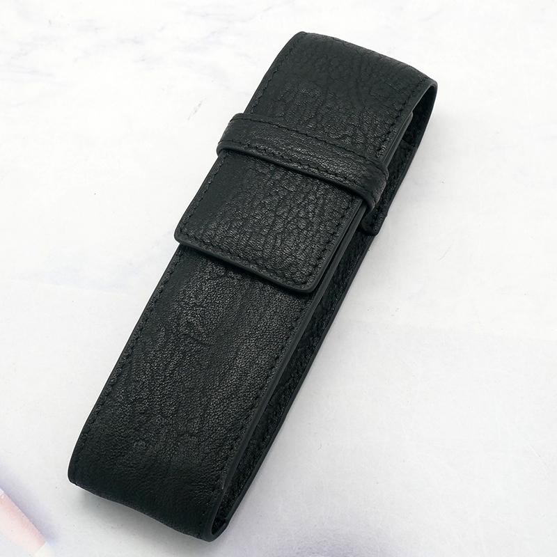 WANCHER high luxury oil edge technology leather head layer cowhide fountain pen protective sleeve pen case stationery box pen ho
