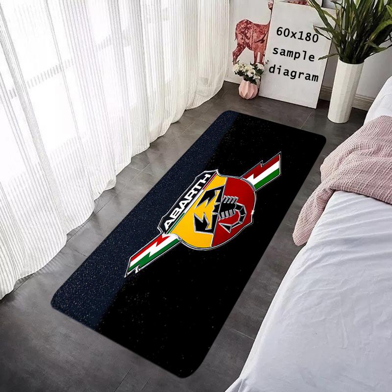 Doormat A-Abarth Flannel Floor Mat Indoor Foot Rug Fluffy Bedside Mats Kitchen Corridor Car Boot Carpet Ideal for Balcony Decor