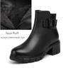 Fashion AIYUQI Women Boots Winter Shoes Genuine Leather British Style Women Ankle Boots High Heel Fashion Warm Wool Ladies Short Boots
