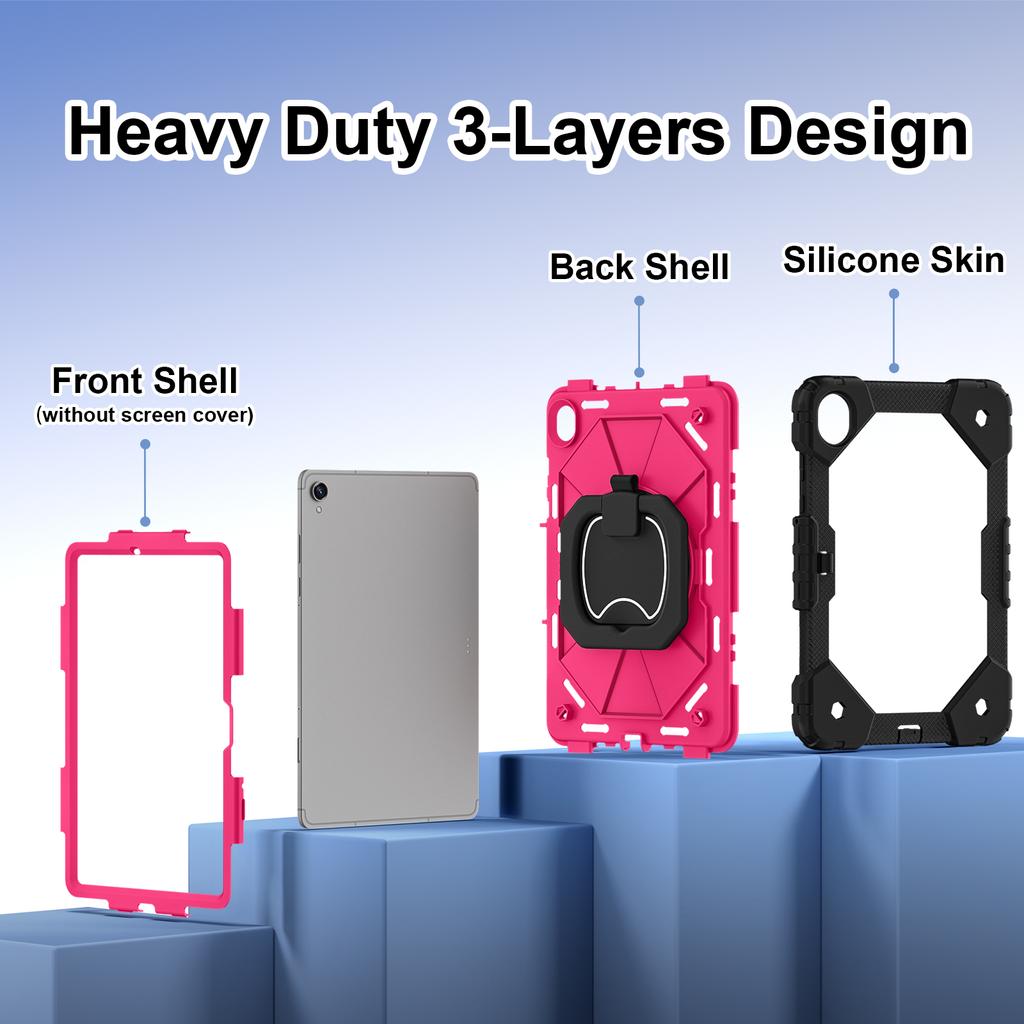 360 Rotating Handle Grip Case For Samsung Galaxy Tab S11 2025 11.0 inch SM-X730 SM-X736B Hybrid Stand Cover With Shoulder Strap