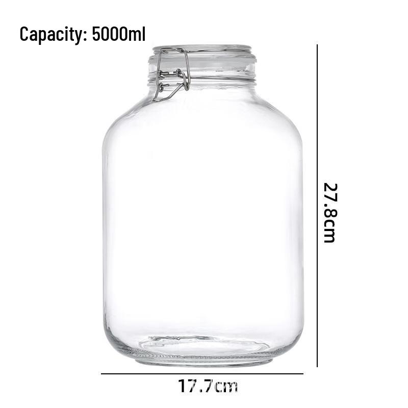 ZHISY Round Glass Food Storage Jar