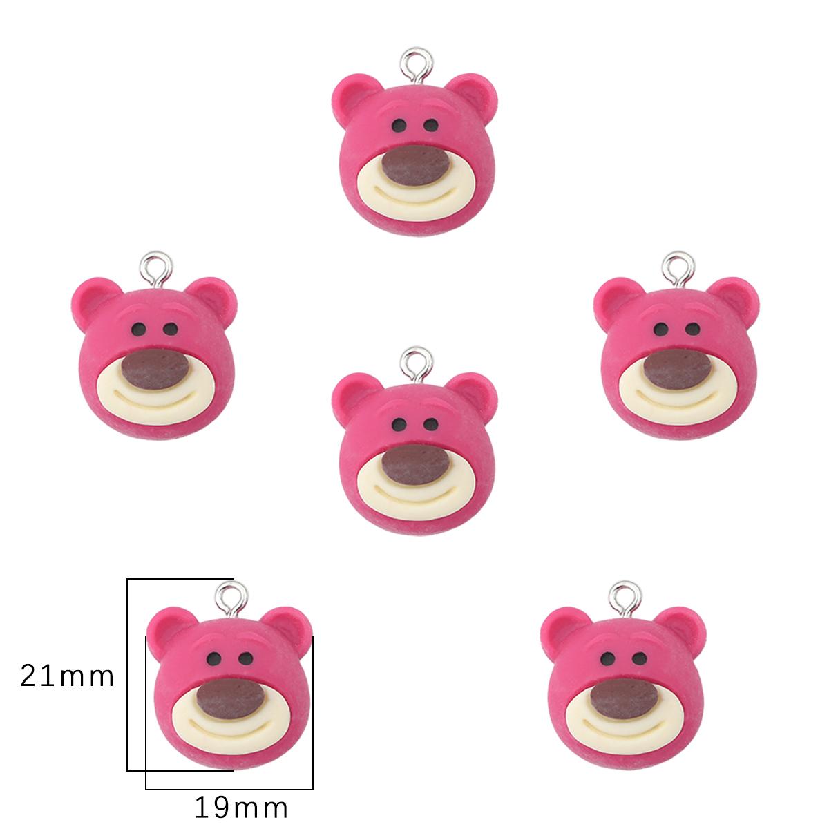 

4 шт., модная подвеска из смолы, милая собака, медведь, пчела, подвески в виде мороженого для ожерелья, браслета, сделай сам, изготовление ювелирных изделий